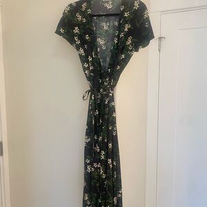 Marine Layer Floral Wrap Dress